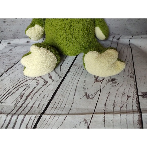 Animal Adventure Green And White Cream Frog 14 Inch Plush Stuffed Animal - Picture 3 of 6
